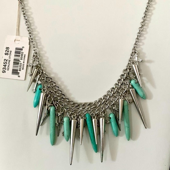 ๐Genuine TURQUOISE & Multiple Cross Necklace by Cookie Lee - Picture 4 of 5